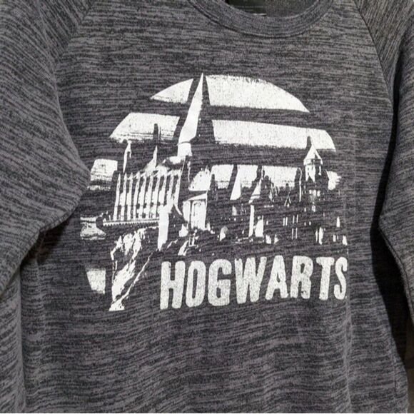 Hogwarts Sweatshirt Harry Potter cotton poly grey sweater sz L - Picture 4 of 4